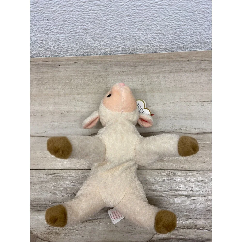Vtg 1998 Ty Beanie BabIes Ewey The Lamb With Tag